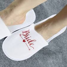 Measure your foot from heel to the. Lyumo 5 Pairs Bride Letters Pattern Disposable Wedding Party Slippers Photography Props Slipper Party Slipper Walmart Canada
