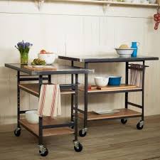 Easy to build work table retractable wheels. Counter Chic Industrial Work Bench On Wheels Remodelista Dining Furniture Makeover Contemporary Dining Furniture Kitchen Furniture