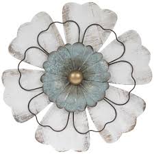 Distressed White Turquoise Flower Metal Wall Decor Hobby Lobby 1810415 In 2020 Flower Wall Decor Mirror Wall Decor Metal Wall Decor