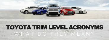 You might also like some similar terms related to toyota to know more about it. What Do Toyota Trim Level Acronyms Mean Ammaar S Toyota Vacaville