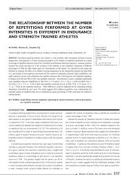 Pdf The Relationship Between The Number Of Repetitions