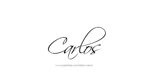 En letra ligada y algunas pequeñas frases en letra mayúscula. Carlos Name Tattoo Designs Name Tattoos Name Tattoo Designs Tattoos