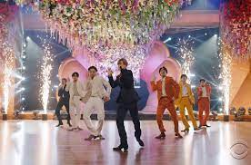 Bts took the stage at the 2021 grammy awards on sunday to perform their nominated smash hit dynamite. Suq0rqixxfhrim