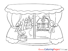 All the fun stuff is here! Window Winter Printable Coloring Pages
