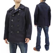 Buzz Rickson Pea Coat Mens U S Navy Wool Peacoat Br11554 Double Breasted Coat