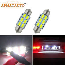 Pair 36mm C5w Led Festoon White Error Free License Plate Light Bulb For Bmw E30 E39 E60 E61 E38 E46 E65 E90 325i 330i M3 Etc Bulb Voltage Bulb E14bulb Projector Aliexpress