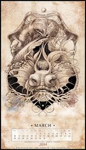 Calendar 2014 Bestiary By Irina Vinnik Art Calendar Astrology Art Mystical Art