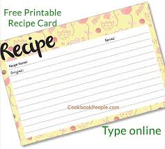 Free Recipe Cards Recipe Cards Recipe Cards Template Printable Recipe Cards