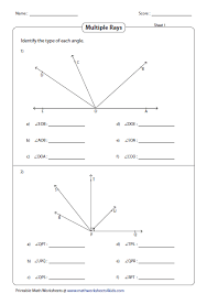 classifying and identifying angles worksheets