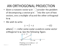 An Orthogonal Projection Ppt Video Online Download