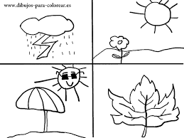 Las Cuatro Estaciones Del Ano Dibujos Para Colorear