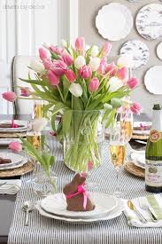 Setting A Simple Easter Table With Decorations You Can Snag At The Grocery Store Driven By Decor Easter Table Decorations Easter Table Settings Easter Centerpieces