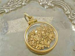 Real Gold Nugget Pendant Solid Gold Flakes 22 24 Kt Nuggets Gold Investment Charm Unique Organic Gift Gold Nugget Gold Flakes Solid Gold
