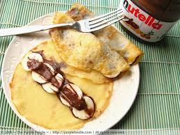 Banana Nutella Crepes Http Purplefoodie Com Book Giveaway Banana Nutella Crepes Food Recipes Yummy Breakfast