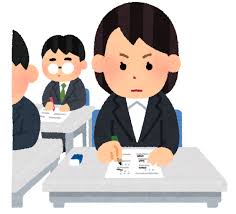 試験を受ける会社員のイラスト（女性） | かわいいフリー素材集 いらすとや