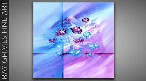 Abstract Floral Painting Acrylic Painting Techniques Relaxing Abstract Painting Demo 412 Youtube In 2021