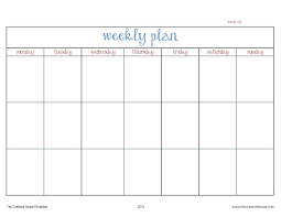The Cluttered House Weekly Planner Printable Weekly Planner Template Weekly Calendar Template Weekly Calendar Printable
