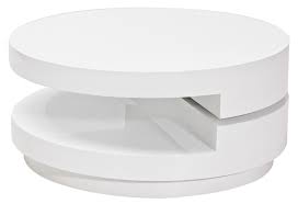 Couchtisch gau 75x30x75cm platte drehbar hochglanz weiss. Couchtisch Rund Wohnzimmertisch Weiss Hochglanz Runder Tisch Designertisch Fabio Ebay