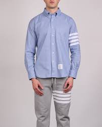 Thom Browne Blue 4-Bar Shirt