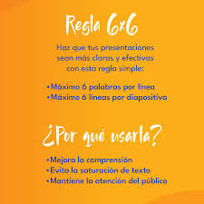 ???? &iquest;Conoces la regla 6x6 en PowerPoint? Utiliza esta regla para no saturar  de informaci&oacute;n tus presentaciones y haz la diferencias. ????  #academiajuanaparicio #PowerPoint