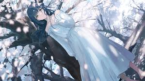 Besides good quality brands, you'll also find plenty of discounts when you shop for anime tree during big sales. Barefoot Black Hair Brown Eyes Dress Kotatiyu Original Petals Tears Tree Konachan Com Konachan Com Anime Wallpapers