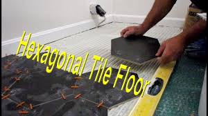 222021 large hexagon floor tiles work well in larger spaces to cover the floor without as much contrasting grout creating fewer busy lines. Installing A Hexagonal Tile Floor Youtube