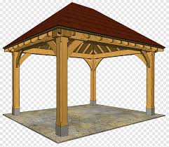 Purlins help to form and strengthen the roof framing in a structure, and they support the roof decking or sheathing. Gazebo Hip Roof Gable Roof Timber Framing Wood Building Outdoor Structure Png Pngegg