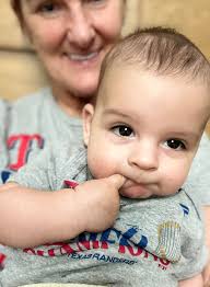 Pregame with my #1 grandson! Go Rangers!