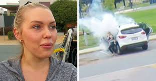 Superwoman Canberra mum drags kids from car seconds before it explodes into  flames