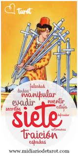 Que Significa El 7 De Bastos En El Tarot Siete De Espadas Aprender Tarot Baraja Rider Waite Arcanos Mayores Y Menores Tarot Tarot Cartas Tarot Arcanos