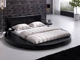 Bedroom Unique Round Wooden Bed Frame Design With Circle Cover Bed Pattern And Stainless Steel Standing Lamp Picking The Comfortable Beds On Sale To Fill The Be