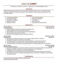 Adept at handling difficult situations and individuals smoothly and efficiently. Best Security Guard Resume Example From Professional Resume Writing Service