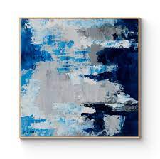 Large wall art blue acrylic abstract painting wall decor grey inside current oversized abstract wall art view photo 15 of 20. Sky Pattern Large Blue Gray Abstract Original Painting For Sale Ron Deri Abstract Art In 2021 Abstract Art Painting Painting Art