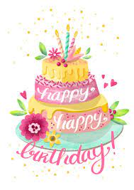 Dieser kuchen ist der wahnsinn. Geburtstagskarte Torte Happy Happy Birthday Kaartje2go