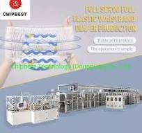 Full Servo Automatic Baby Diaper Machine Big Waistband Diaper Making Production Line Simple and Easy to Operate Diaper Making Machine for Disposable Baby Nappy