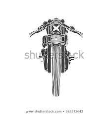 Cafe Racer Hand Drawn Front View How To Draw Hands Cafe Racer Racer