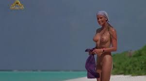 Beautiful Bo Derek showing off her hairy pussy at the beach