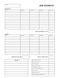 Job Estimate Free Office Form Template Estimate Template Spreadsheet Template Quote Template
