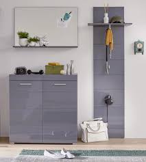 Garderoben haken modern garderobenpaneele weiße garderobenmöbel schöne garderoben in weiß für dein zuhause. Garderobe Set 3 Tlg Hochglanz Grau Garderobenset 160 Cm Flur Diele Mobel Amanda Ebay