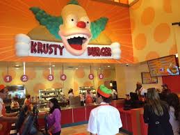 Krusty Burger And Moe S Tavern Now Open At Universal Studios Hollywood Universal Studios Hollywood Universal Studios Universal Hollywood