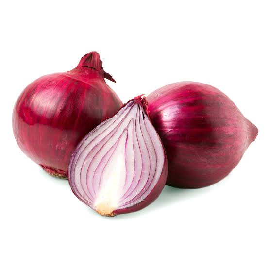 Fresh organic red onion