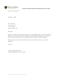 The importance of the rejection letter. Rejection Letter After Interview How To Write A Rejection Letter After Interview Download This Rejection L Thank You Letter Letter After Interview Lettering