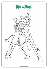 Because its time to get creative and add some color to … Free Printable Rick And Morty Coloring Pages