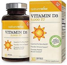 Amazon Com Naturewise Vitamin D3 5 000 Iu For Healthy Muscle Function Bone Health And Immune Support Non Gmo In Cold Naturewise Bone Health Muscle Function