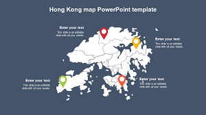 The map is very easy to use: Hong Kong Map Powerpoint Template Diagrams