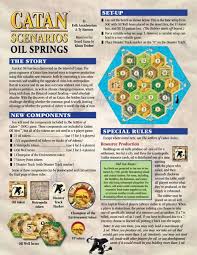 A key rule to take note of is that any settlement that you place cannot be less than two edges away from another settlement or city. Catan Scenarios Oil Springs Board Game Boardgamegeek