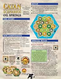 See also, catan for two. Catan Scenarios Oil Springs Board Game Boardgamegeek