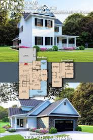 Plan 70606mk New American House Plan With L Shaped Porch And Upstairs Expansion House Plans New House Plans House Design