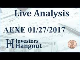 Aexe Stock Live Analysis 01 27 2017 Youtube