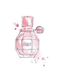 Watercolor Viktor Amp Rolf Flowerbomb Perfume Bottle By Kiminoula 10 00 Bottle Drawing Perfume Art Perfume Bottles